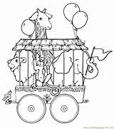 Circus Coloring Pages Train Animals Printable Carnival Book Tent Theme Vintage Food Giraffe Illustrations Trains Lion Preschool Print Themed Elephant sketch template