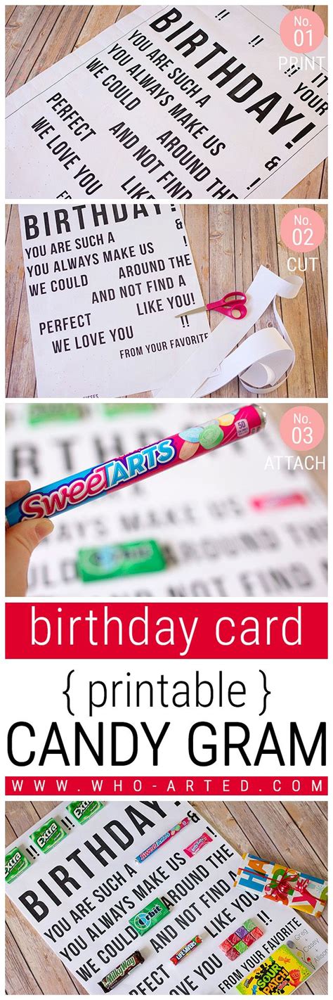 candy gram birthday card   pinterest  birthday wishes girl