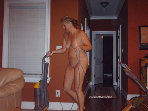 wife cleaning nude