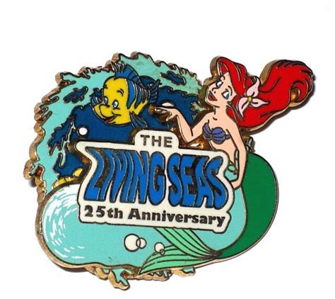 Le Disney Pin Little Mermaid Ariel 25th Anniversary Under Living Seas