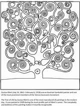 Coloring Pages Tree Klimt Life Kids Print Austria Countries Book Famous Artwork Gustav Colouring Artist Pollock Di Colorear Sheets Para sketch template