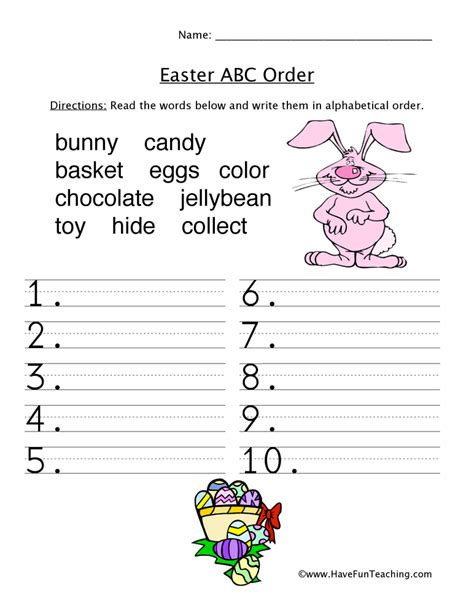 easter worksheets  fun teaching