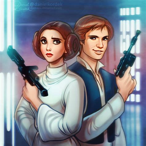 Star Wars Leia And Han By Daekazu On Deviantart