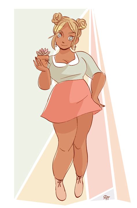 being cute is a lifestyle curvy art character design plus size art