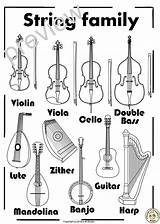 Coloring Instrument Violin Teacherspayteachers sketch template
