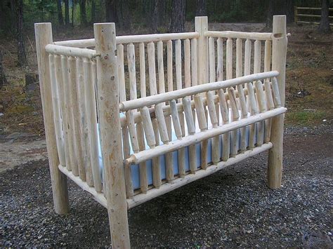 creator birthplace    convertible log baby crib montana custom log furniture