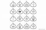 Emoji Poop Coloring Pages Printable Kids Adults sketch template