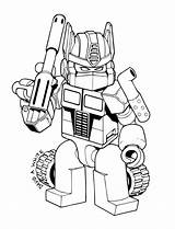Optimus Prime Coloring Pages Lego Kids sketch template