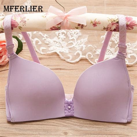 Mferlier Female Sexy Smooth Surface Bras For Women Comfortable Wireless