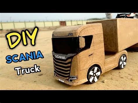 diy cardboard rc truck amazing scania container rc truck youtube