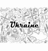 Ukraine Vector Ukrainian Trident Coloring Book Vectors sketch template