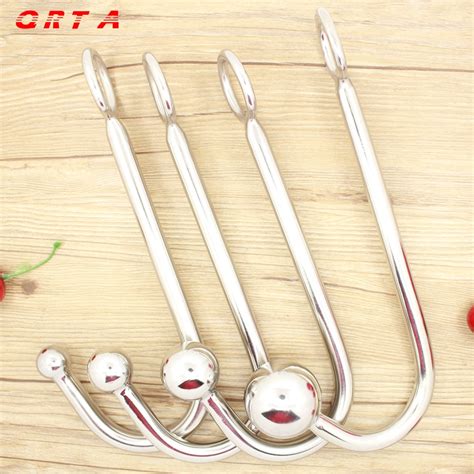 Long 22 5cm Sexy Slave Top Quality Stainless Steel Anal Hook With Ball