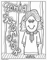 Hispanic Sonia Sotomayor Classroomdoodles sketch template