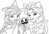Coloring Pages Frozen Halloween Printable sketch template