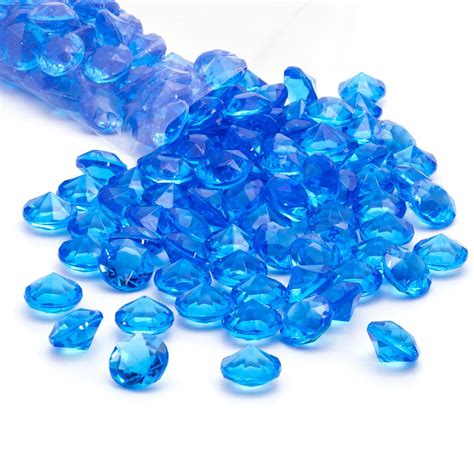 blue acrylic gems lb bag packed  bags  case royal imports