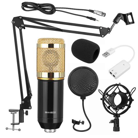 bm microphone kit audio studio mic set condenser microphone kit  adjustable mic