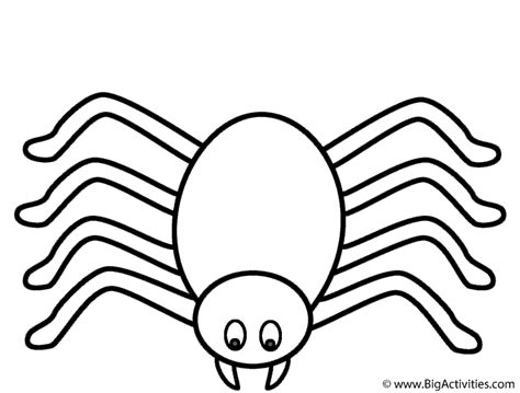 spider coloring page halloween