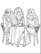 Barbie Coloring Pages Friends Printable Sheets Her Print Princess Book Disney Getcolorings Color Choose Board sketch template