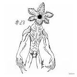 Things Stranger Demogorgon Coloring Pages Clipart Related Posts Printable sketch template