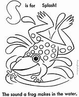 Frog Coloring Color Pages Frogs Number Printable Splash Clipart Popular sketch template