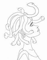 Medusa Coloring Drawing Easy Manga Netart High Color Getdrawings Print sketch template