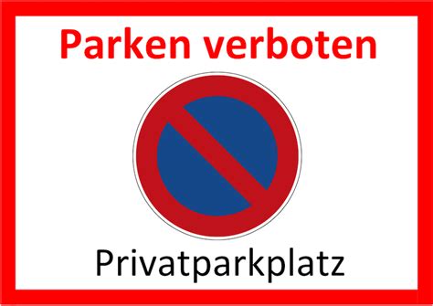 parken verboten schild zum ausdrucken muster vorlagech