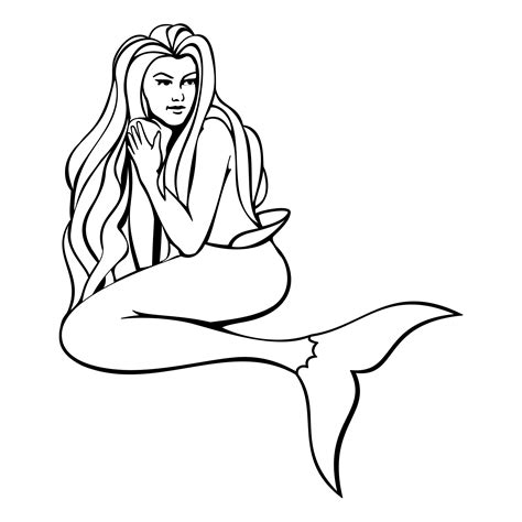 realistic mermaid drawings    clipartmag