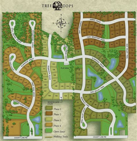 subdivision lot map tree tops homeowners association