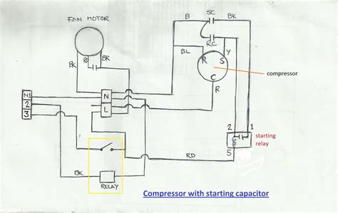 air conditioner compressor capacitor wiring diagram electric motor capacitor test procedures