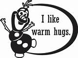 Hugs Olaf sketch template