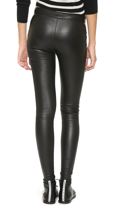 mackage stretch leather pants  black lyst