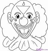 Clown Coloring Scary Pages Evil Draw Drawing Creepy Color Clowns Easy Killer Faces Colour Face Step Cry Later Now Cartoon sketch template