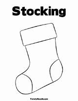 Stocking Christmas Coloring Printable Stockings Pages Template Colouring Color Sock Family Drawing Sheets Reunion Outline Crafts Print Sheet Calendar Kids sketch template