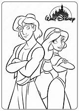 Aladdin Jasmine Coloring Pages Disney Princess Printable Drawing Pdf Coloringoo Color Characters sketch template