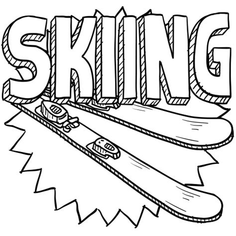 skiing coloring page kidspressmagazinecom