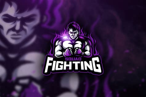 fighting squad mascot esport logo logo templates creative market