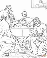 Coloring Jesus Washing Supper Last Feet Disciples Pages Washes Printable Color Bible Kids Unconditional Holy Week Getcolorings La Colorings Visit sketch template