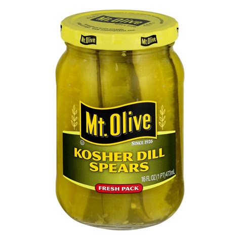 Mt Olive Kosher Dill Spears Pickles 16 Fl Oz
