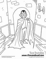 Coloring Vampire Pages Printable Dracula sketch template