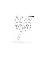 Coloring Ww Letter Printable Pages Wand Ha sketch template