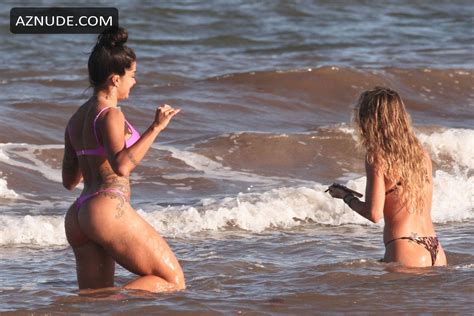 Aline Riscado Shows Off Her Figure In A Little Pink Bikini While