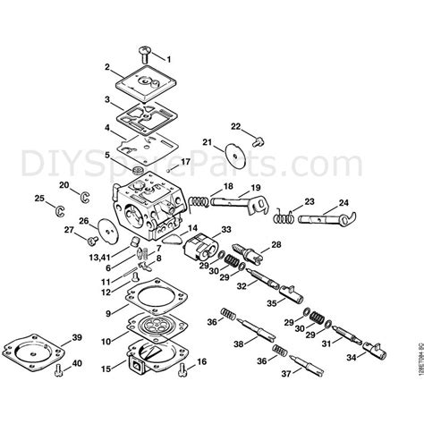 stihl  chainsaw  parts diagram carburetor ca se