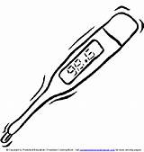 Thermometer Ziekenhuis Clipart Krankenhaus Koortsthermometer Ausmalbilder Nurse Colouring Thermometre Library Malvorlage Hopital Stimmen Stemmen sketch template