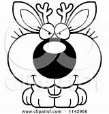 Jackalope Sly Coloring Clipart Cartoon Outlined Vector Thoman Cory Royalty sketch template