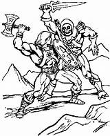 He Man Coloring Skeletor Fighting Pages Colorear Para Heman Drawings Adult Cartoon Book Print Pintar Battle Universe Páginas Dibujos Cat sketch template