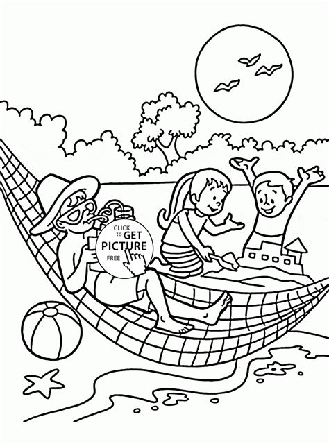 vacation coloring pages  getdrawings