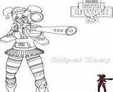 Fortnite Coloring Pages Sniper Zoey Rifle Print Printable sketch template
