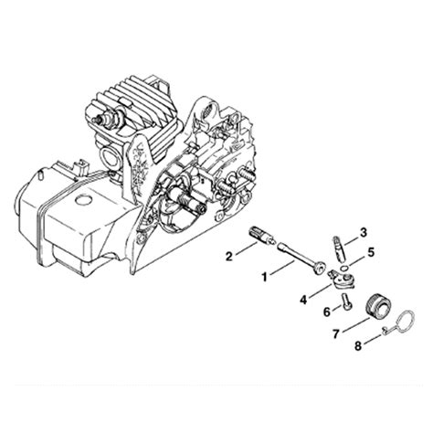 stihl ms  chainsaw ms parts diagram oil pump