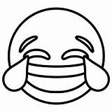 Emoji Laughing Pages Face Coloring Template Templates Vector Sketch sketch template