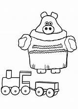 Time Timmy Piglet Paxton Train Play His Model Coloring sketch template